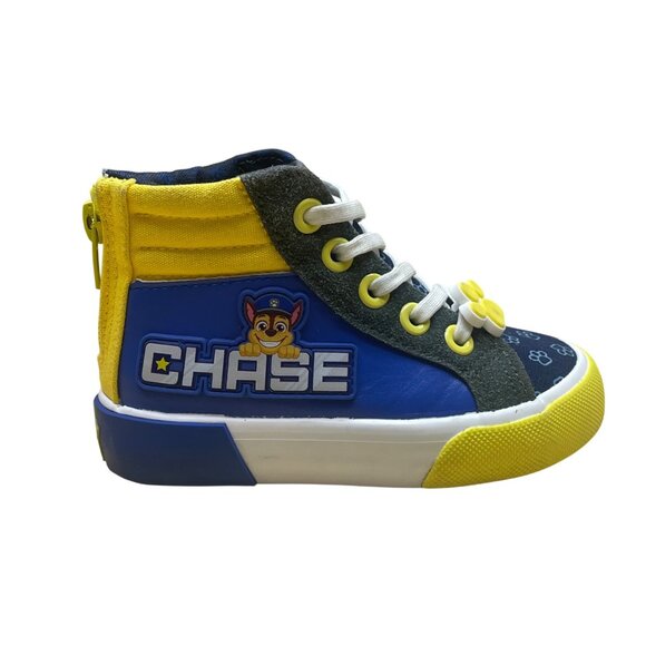 Paw Patrol Other - Paw Patrol Kids Yellow/Blue/Red Canvas Zip Up Closure High Top Sneakers Size 7